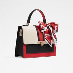 Beautiful Black, Red, And Off-White Aldo Handbag In Original Packaging. Never Used Before. Chic Red Square Bags, Chic Red Square Shoulder Bag, Chic Multicolor Evening Satchel, Multicolor Bags With Detachable Strap For Day Out, Red Square Satchel With Handles, Red Square Satchel For Gift, Red Square Satchel As Gift, Chic Multicolor Bags For Day Out, Red Square Satchel Gift