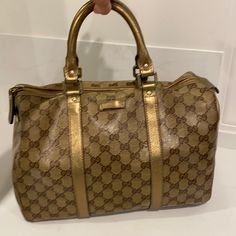 Gorgeous Authentic Gucci Boston Bag In Great Condition! Gg Supreme Canvas Material That Has Two Spots At The Top With Slight Discoloration (See Photo #5) Also Two Very Small Scuffs On The Botton (See Photo #9). Update: Scuff Marks Removed With Magic Eraser! See Video! Inside Has A Small Pocket Large Enough For Iphone, Small Card Holder, Lipstick, Car Keys. Comes With Original Dust Bag! Demensions Are 13”X8”X8” Gucci Boston Bag, Magic Eraser, Boston Bag, Car Keys, Canvas Material, Gucci Bag, Boston, Dust Bag, Card Holder