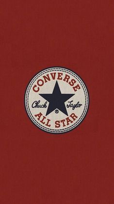 the converse all star logo on a red shirt