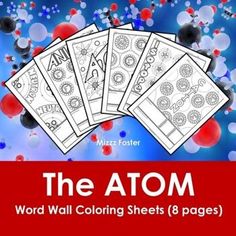 the atm word wall coloring sheets 8 pages for kids to color and practice their handwriting skills