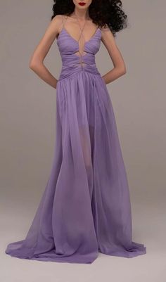 Steal the spotlight in the Cutout Tulle Maxi Dress in Light Purple, created exclusively for CB. Whimsical tulle drapes across your frame in this strapless maxi dress, featuring a cutout waist for a hint of skin. The sweetheart neckline flatters your décolletage while the dress floats around you as you walk. A romantic choice for weddings and formal events.Gentle Dry Clean Only Colour may vary due to lighting on images. The product images (without model) are closest to the true colour of the prod Tulle Maxi Dress, Resort 2023, Transparent Dress, Chiffon Gown, Strapless Maxi Dress, Chiffon Maxi, 2023 Collection, Chiffon Maxi Dress, Gorgeous Gowns