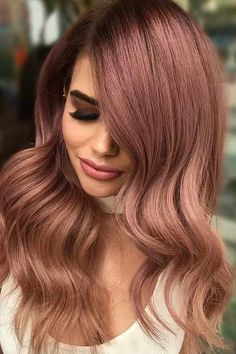 Rose Gold Hair Color, Gold Hair Color, Gold Hair Colors, Hair Color Rose Gold, Hot Hair Colors