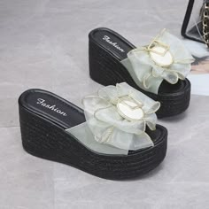 Shipping: Worldwide Express Shipping AvailableDelivery time: 7-15Days Fast ShippingReturns: Fast refund, 100% Money Back Guarantee.Shoes Type: Modern SlippersApplicable Place: OutsideUpper Material: PUHeel Height: Super High (8cm-up)Origin: Mainland ChinaCN: ZhejiangSeason: SummerHeel Type: WedgesItem Type: SlippersModel Number: Women's SlippersFashion Element: BlingDepartment Name: AdultOutsole Material: RubberWith Platforms: YesPlatform Height: 5-7cmStyle: sexyInsole Material: PUPattern Type: Pink Girly Outfits, Women Summer Sandals, Sandals 2022, Punk Style Outfits, Custom Sneakers Diy, Cute Ear Piercings, Bling Shoes, Fresh Shoes, Cute Heels