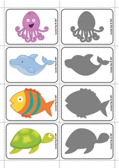 cut and pasted worksheet with different sea animals