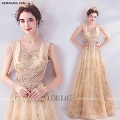 Gold A-line Dress For Wedding, Gold A-line Evening Dress For Wedding, Gold A-line Evening Dress For Prom Season, Gold Sleeveless Ball Gown For Party, Elegant Sleeveless Gold Ball Gown, Gold A-line Evening Dress For Gala, Gold A-line Dress For Prom Season, Gold A-line Wedding Dress, Gold Sleeveless Gown For Banquet