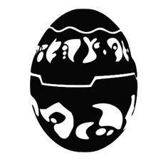 a black and white image of an egg with the word's logo on it