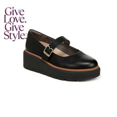 in stock Chic Faux Leather Loafers With Round Toe, Chic Faux Leather Round Toe Flats, Medium Width Leather Sole Mary Janes, Flat Platform Mary Janes, Black Platform Loafers With Buckle Closure And Round Toe, Leather Platform Loafers, Medium Width, Mary Jane Wedges, Black Mary Janes With Rubber Sole, Medium Width, Platform Mary Janes