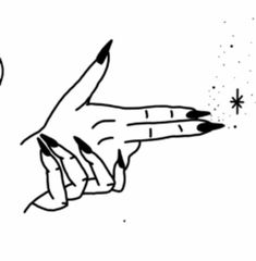 an ink drawing of a hand holding a pencil with stars coming out of the top