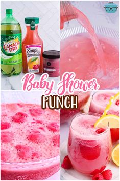 the baby shower punch is ready to be served