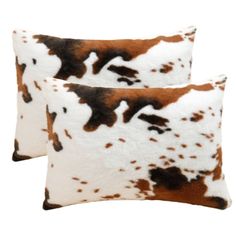 PRICES MAY VARY. 🐮[FLULLY HOME DECOR THROW PILLOW COVERS] Double-sided pattern printing makes the entire animal print pillow covers full of fashion and adds luster to your home. 🐮[AMAZING QUALITY AND GREAT-VALUE PILLOWCASES] These countyr style faux rabbit fur pillow cover 12 x 20 are made of smooth and soft rabbit fur fabric. The tightly woven short and tight soft pillowcase is comfortable, strong and durable. The most prominent feature. 🐮[LUMBAR THROW POLLOW CASES SIZE] 12 x 20 inches / 30 White Faux Fur Throw, Farmhouse Decorative Pillows, Animal Print Throw Pillows, Cowhide Cushions, Large Throw Pillows, Soft Throw Pillows, Brown Throw Pillows, Faux Fur Pillow, Sofa Pillow Covers