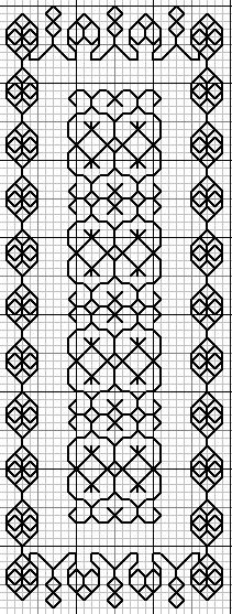 an image of a pattern that is drawn on graph paper, with lines in the middle