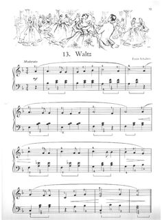 an old sheet music page with the words,'13 walle'in black and white