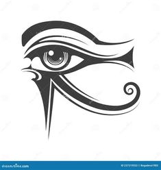 the eye of horush symbol in black and white stock photo image 547981