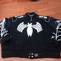 Man Spider Man Jacket Jh Design Marvel Black And White Size 4xl Excellent Condition Spider Man Jacket, Marvel Black And White, Spider Man Black, Man Jacket, Man Spider, Man Black, Mens Coats, Spiderman, Mens Jackets