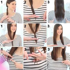 Come tagliare capelli da sola Cut Hair At Home, Cut Own Hair, Layers Medium, Haircut Medium, Medium Length Hair With Layers, Medium Length Haircut, Hair Trim, Peinados Fáciles Para Cabello Corto, Makeup Hacks