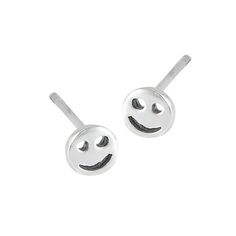 Happy Face Tiny Cutout Smile .925 Sterling Silver Hippie Emoji Stud Earrings Jewelry Female Unisex All our silver jewelry is crafted from .925 silver also commonly referred to as sterling silver. Sterling silver is the standard for beautiful high-quality silver jewelry and can not be replicated by lower priced silver plated jewelry. It is 92.5% pure silver, mixed with alloys to add strength and durability to stand the test of time. We promise superior service which includes fast shipping, great Cute Stud Earrings, Tarnish Remover, Face Earrings, Silver Plated Jewelry, Happy Face, Fine Jewellery Earrings, Minimalist Earrings, Smiley Face, Silver Earrings Studs