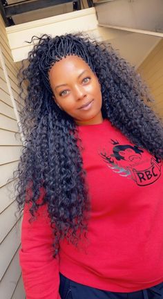 Braids With Human Hair Black Women, African Micro Braids, Long Crochet Hairstyles For Black Women, Half Micro Braids Half Sew In, Human Braiding Hair Black Women, Micro Braids With Shaved Sides, Micro Braids With Curls, Mirco Box Braids, Microbraids Hairstyles Micro Braids