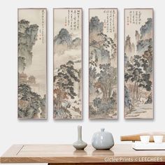 "Buy original Chinese paintings and brush calligraphies please visit us at https://www.etsy.com/shop/MsLeechee Every room deserves to be special. Walls can display one's personality!  Our artworks explore and bring to life a world from the \"medieval\" period of China. We opens a little window to share East Asian Art, bringing premium-quality yet affordable paintings to you. We love to share the beauty of the East to the world. We source artworks from museums, galleries and individual collectors Green Plants Wallpaper, Singapore Living Room, Edo Period Art, Singapore Living, Asian Art Deco, Asian Inspired Home, Chinese Wall Art, Red Crowned Crane, Plants Wallpaper