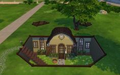 House Underground, Hidden Cottage, Capas Minecraft, Underground House, Sims 4 House Plans, Sims 4 House Building