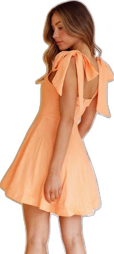 Jeanie Bow Shoulder Mini Dress Orange by Selfie Leslie Feel Like A Princess, Dress Orange, A Princess, Bow Detail, Feel Like, A Line, Mini Dress, Orange