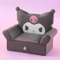 a little chair with a skull on it