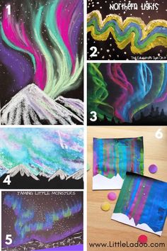 the steps to make an aurora bore painting project