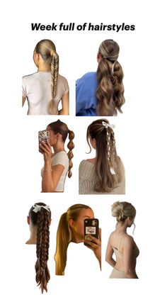 Week full of hairstyles Week Of Hairstyles, Jayne Matthews, Good Haircut, Basic Hairstyles, Cute Ponytail Hairstyles, Cute Ponytails, Retro Styles