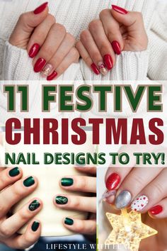 Bring the holiday spirit to your fingertips with these 11 Christmas nail designs for 2024! Perfect for adding a little cheer, whether you love bold colors or subtle sparkle. Happy holidays! Red Gold Christmas Nails, Festive Christmas Nails, Diy Christmas Gifts For Kids, Christmas Nail Ideas, Nails Holiday, Christmas Projects Diy, Winter Nail Art