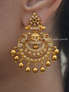 Artificial Gold Jewellery, Traditional Gold Bridal Earrings With Peacock Design, Gold Earrings With Peacock Design, Elegant Gold Earrings With Peacock Design, Gold Drop Earrings With Peacock Design, Festive Gold Peacock Design Earrings, Ear Rings For Women