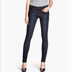 Inseam 31 Inches Rise 10 Inches H&m Fitted Mid-rise Jeans, H&m Mid-rise Fitted Jeans, Fitted Blue Jeans From H&m, H&m Fitted Blue Jeans, Fitted Blue Jeans By H&m, H&m Jeans, Stretchy Jeans, H&m, Women Jeans