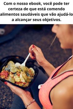 a woman holding a bowl of food in her hand with the caption'com noso ebok, voc & podter cere