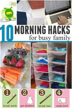 the top ten morning hacks for busy family