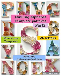 paper quilling alphabet templates part 2 how to use them and print out the letters