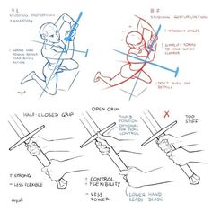 One Handed Swordsman, Combat Reference, Anime Bodies, Hands Reference, Reference Art, Martial Arts Techniques, Draw Anime, Figure Drawing Reference, Body Drawing