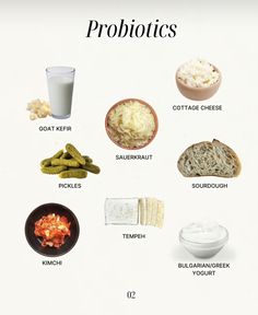 an image of probiotics and other foods that are good for you to eat