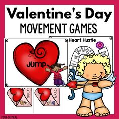 valentine's day movement game for kids