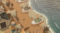 Acnh Boat Dock Design Code, Dock Ideas Animal Crossing, Acnh Back Beach Ideas, Dock Code Acnh, Acnh Yacht Club, Animal Crossing Harbor Ideas, Acnh Fisherman Wharf, Acnh Bridge Design Code, Fishing Dock Acnh