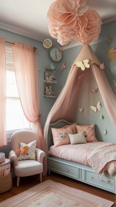 Toddler Room Themes Girl, Enchanted Forest Girls Bedroom, Magical Girls Bedroom, Whimsical Toddler Girl Room, Bedroom For Girls Ideas, Fairytale Bedroom Kids, Princess Bedroom Ideas For Women, Girls Princess Bedroom Ideas, Toddler Girl Bedroom Pink