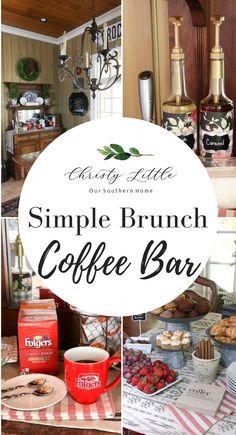 the simple brunch coffee bar is ready to be served at any type of gathering