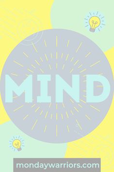 the word mind surrounded by doodles and lightbulbs on a yellow background