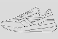 Sneaker Drawing, Fashion Illustration Shoes, Drawing Shoes, Sneakers Illustration, Art Learning