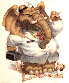 Peter de Seve illustrations from Michael Sporn's Animation Splog. Anthropomorphic Animal Illustration, Elephant Anthro, Cute Elephant Character Design, Anthropomorphic Elephant, Elephant Character, Elephant Illustration, Animal Illustration Art, Illustrator Artist, Animal Sketches