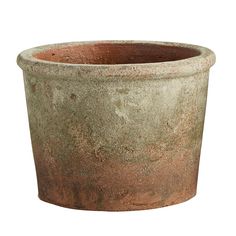 a large clay pot is shown on a white background for use as a planter