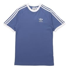 Adidas originals MENS 3-stripes Logo Printed Sports Short Sleeve Blue GN3501 (Men's/Stripe/Embroidery/Gift to Boyfriend) Addidas Shirts, Gift To Boyfriend, Stripe Embroidery, Adidas Pullover, Adidas Fashion, Adidas Originals Mens, Mens Stripes, Adidas Outfit, Adidas Shirt