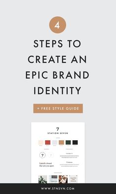 the steps to create an epic brand identity