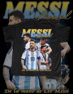 a shirt with the image of messi and his teammates on it is being displayed