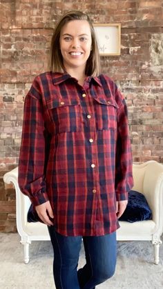 These shackets are 50% OFF! Grab them before they are gone!!!
 • Green and Navy Shacket
 • Red and Navy Shacket
 • Plaid Shacket Shacket Plaid, Plaid Shacket, Winter Outfits Women, Tunic Length, Retail Store, 50 %, Casual Outfits, Plaid