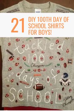 Love these 100th day of school shirt ideas for boys! Such a cool and easy DIY options that make celebrating the day extra special!