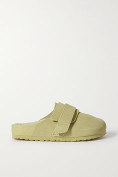 Birkenstock 1774 has teamed up with Copenhagen-based loungewear brand Tekla for a limited-edition capsule that's as comfortable as it is stylish. Made from suede, the former's iconic 'Nagoya' clogs have been updated with elevated details and in fresh palettes to look as though they've been "dipped in colour" - even the shearling is the same tone. Birkenstock 1774, Loungewear Brand, Vision 2024, Clogs And Mules, Suede Clogs, Clogs Style, April 2024, Nagoya, Shoe Obsession