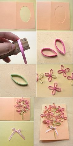 how to make paper flowers with scissors and ribbon - step by step instructions on how to make them